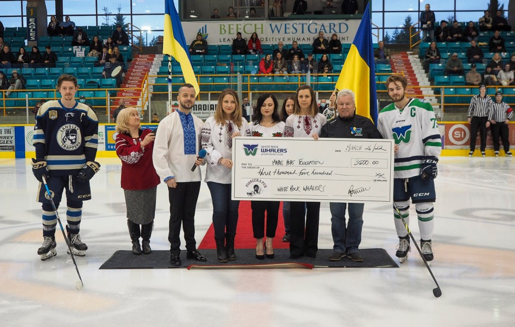 White Rock Whalers raise over $3500 for Ukraine