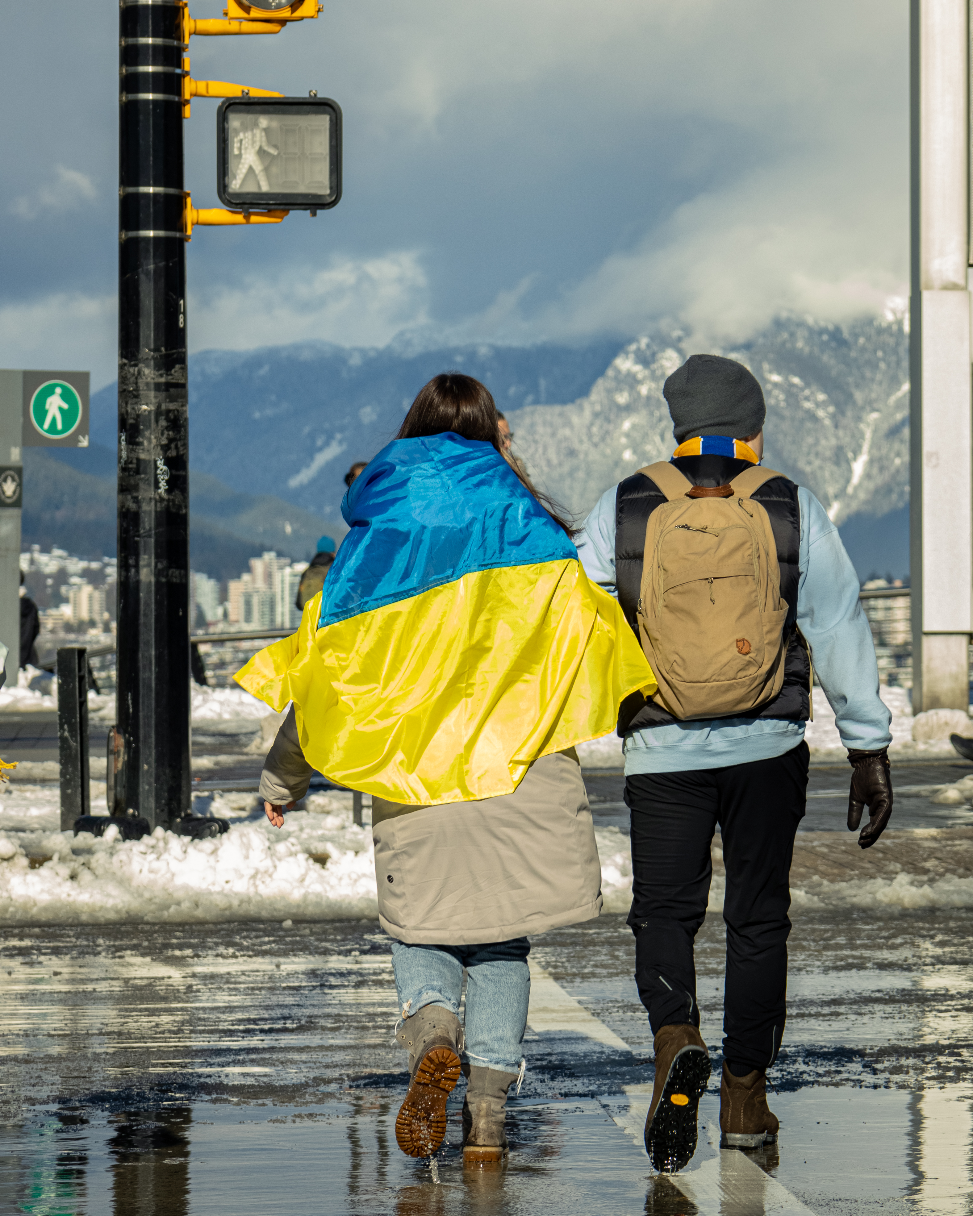 Rally in Vancouver on February 26th 2023 to support Ukraine