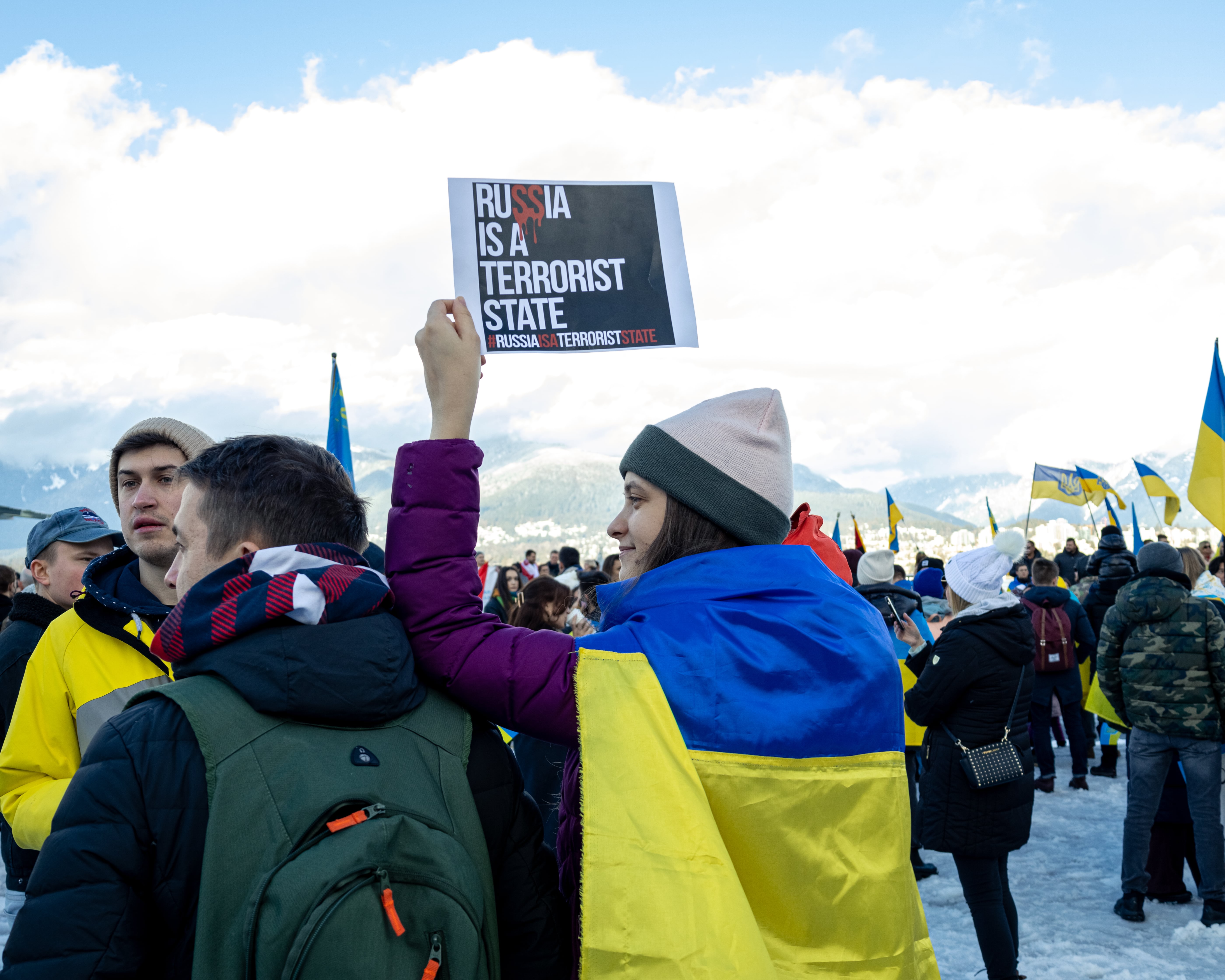 Мітинг у Ванкувері 26 лютого 2023 року в підтримку України