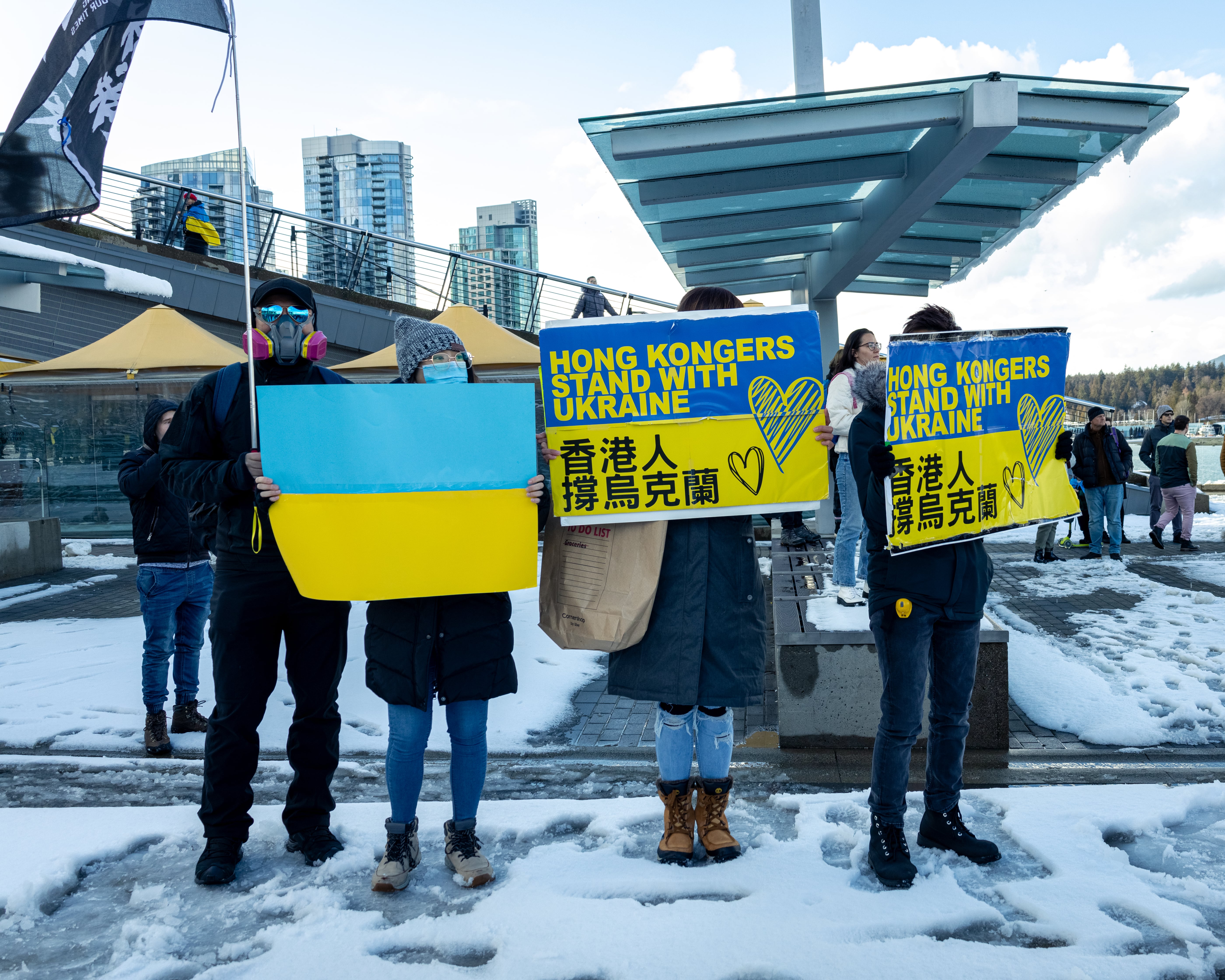 Rally in Vancouver on February 26th 2023 to support Ukraine