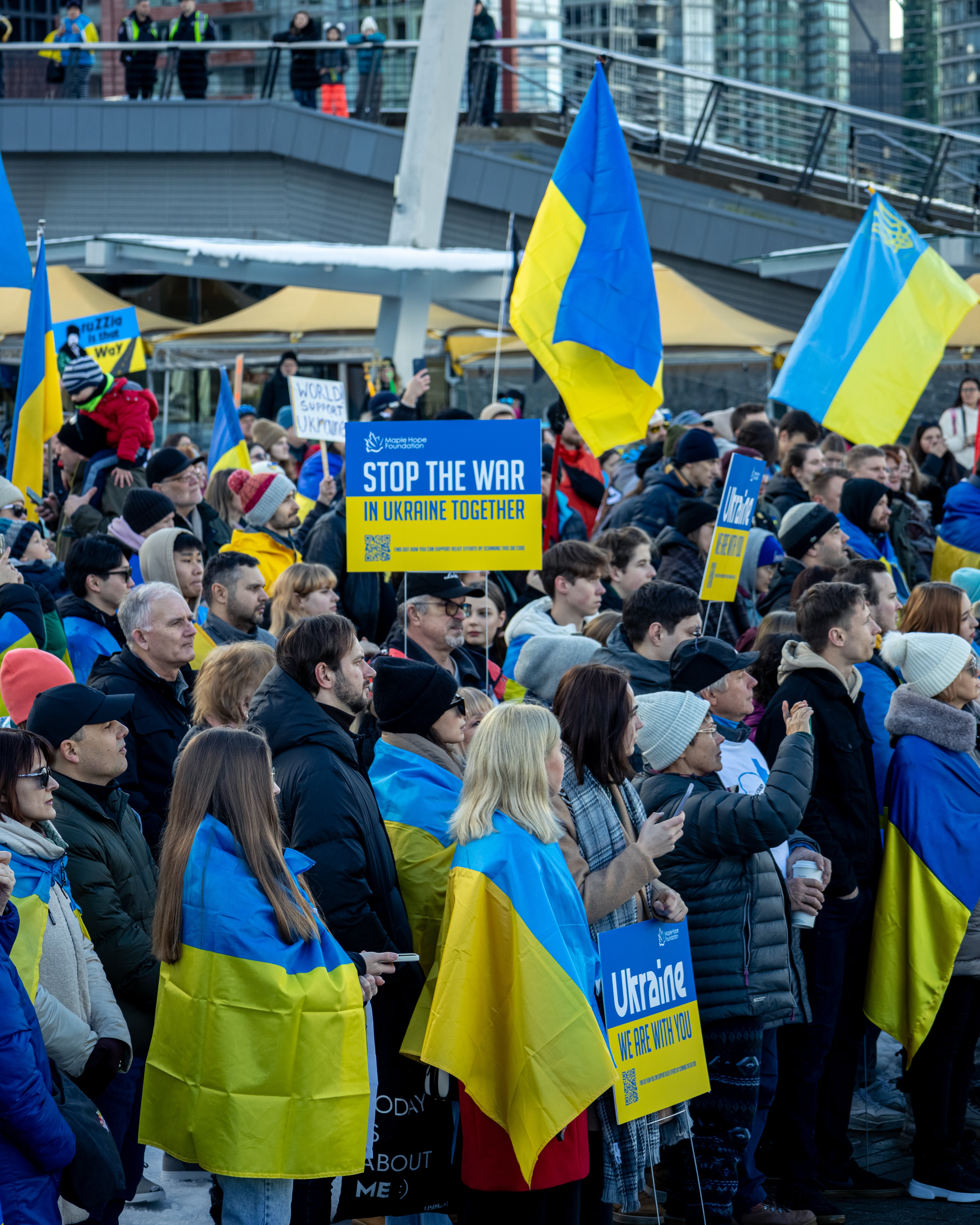 Мітинг у Ванкувері 26 лютого 2023 року в підтримку України