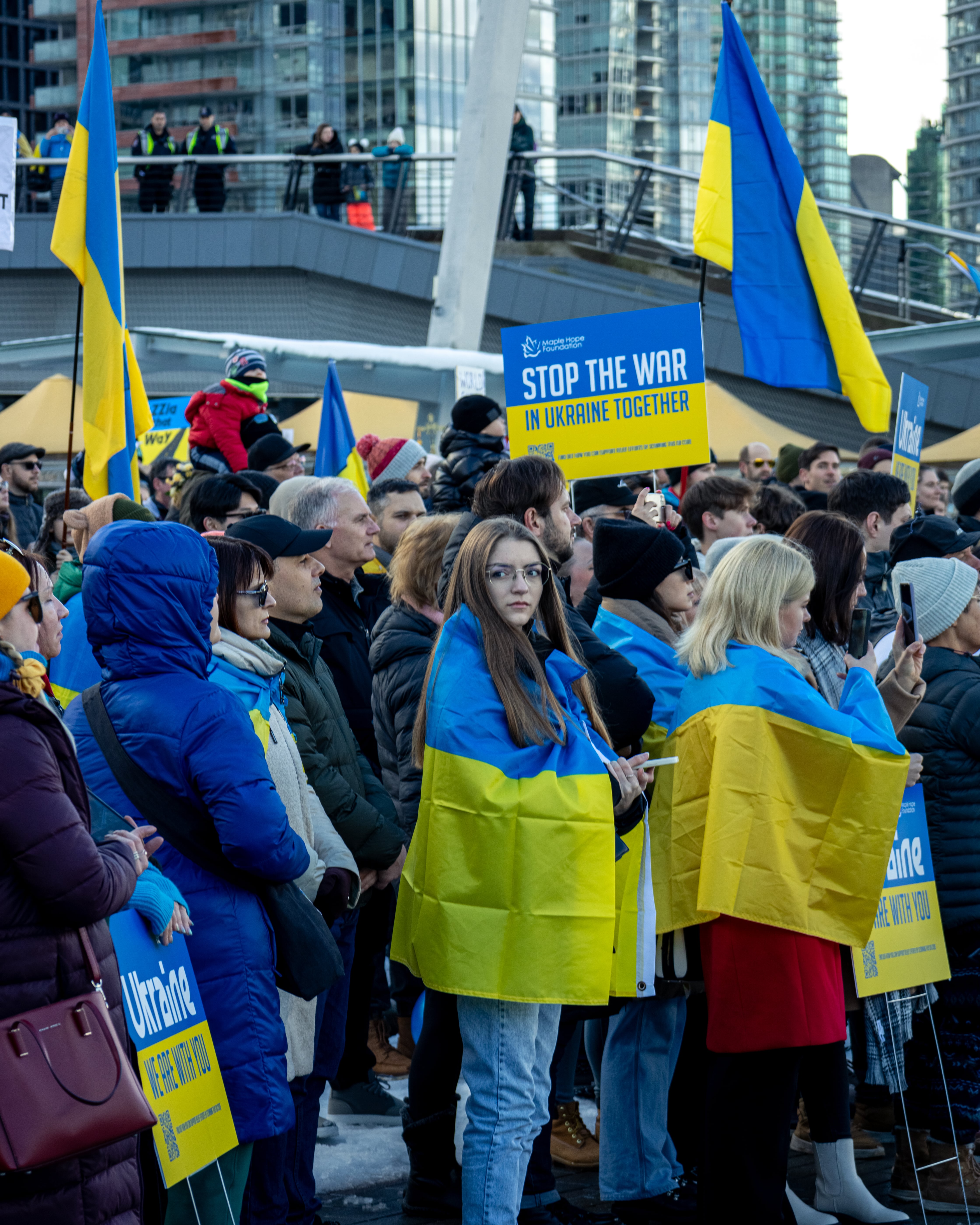 Мітинг у Ванкувері 26 лютого 2023 року в підтримку України