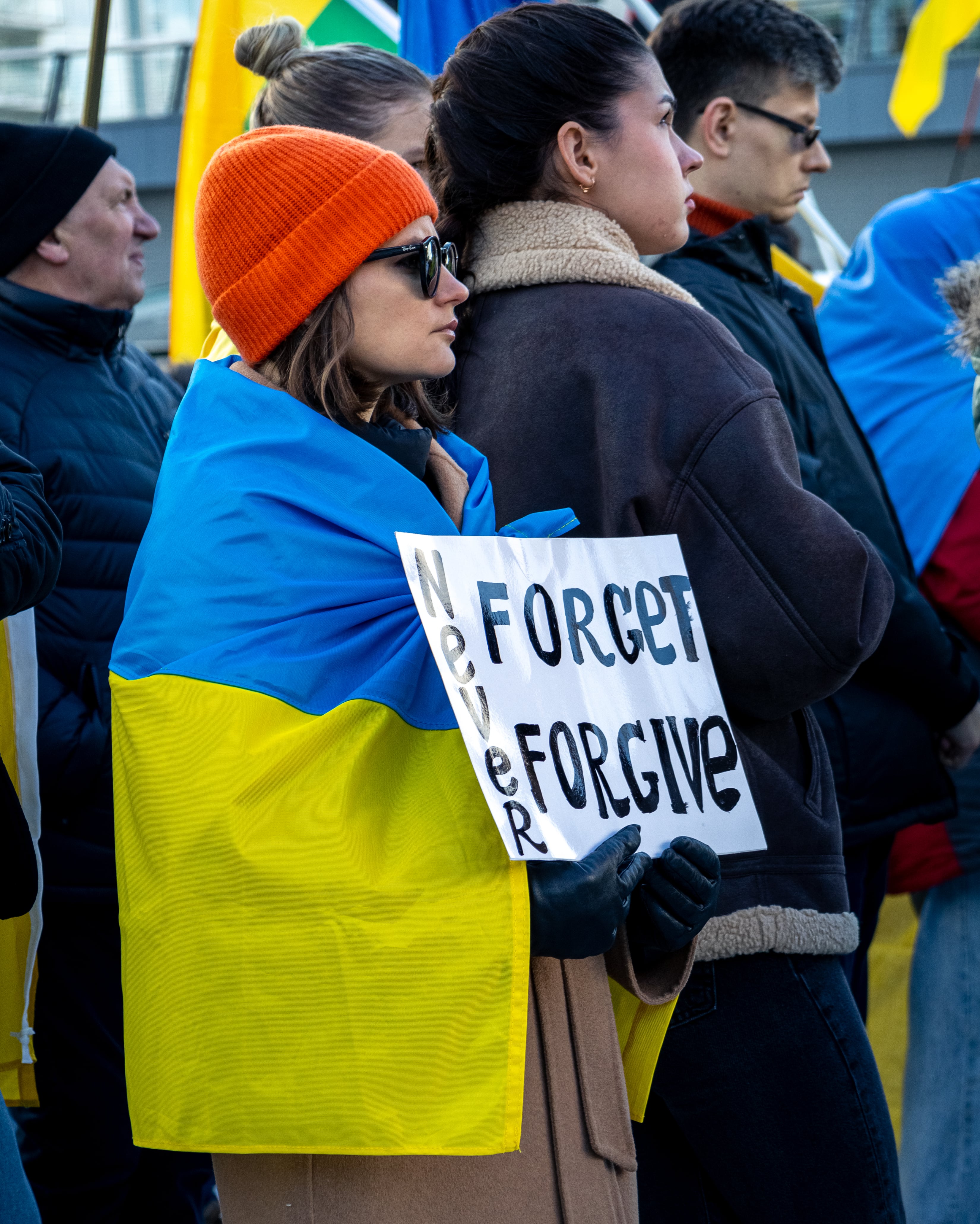 Rally in Vancouver on February 26th 2023 to support Ukraine