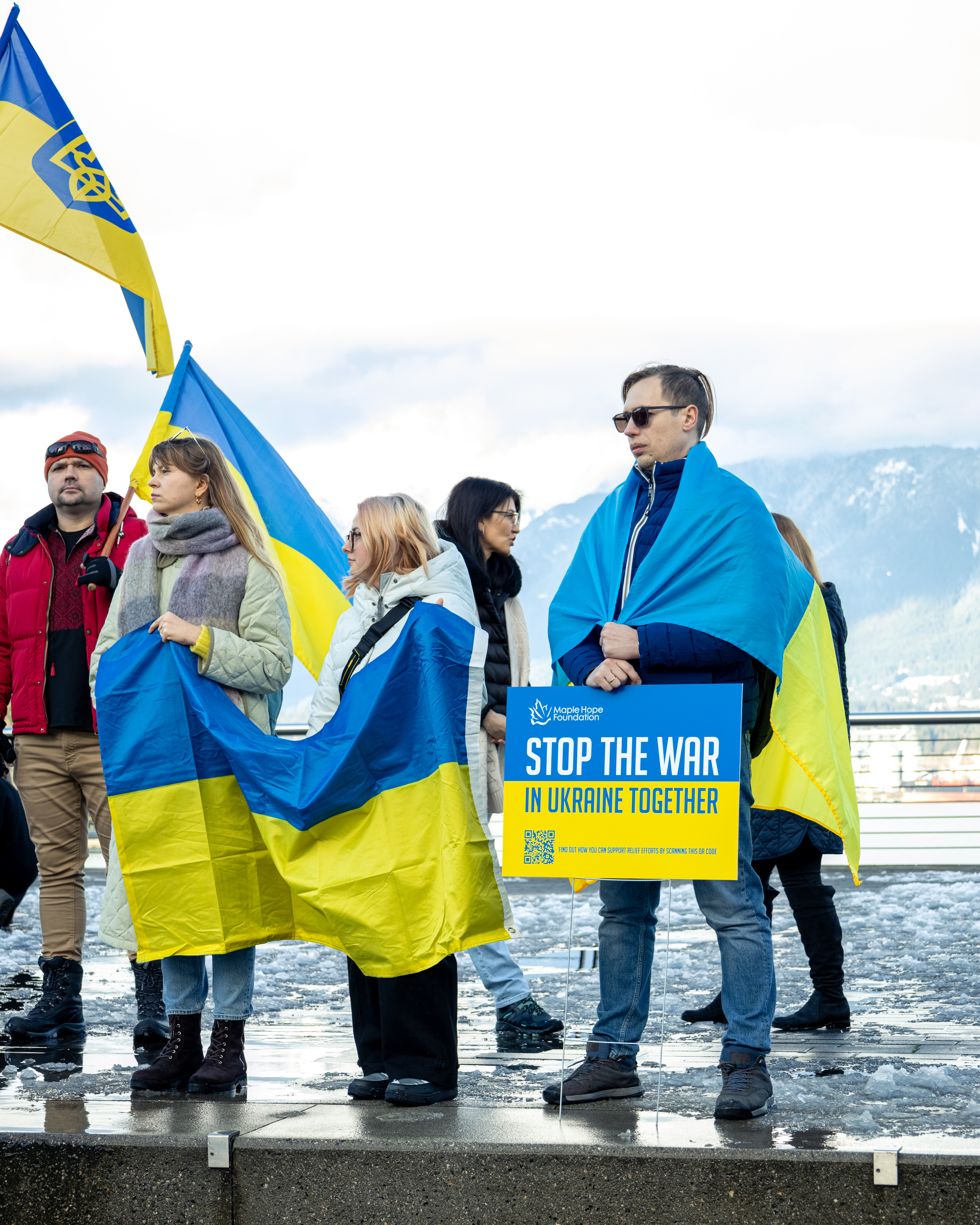 Мітинг у Ванкувері 26 лютого 2023 року в підтримку України
