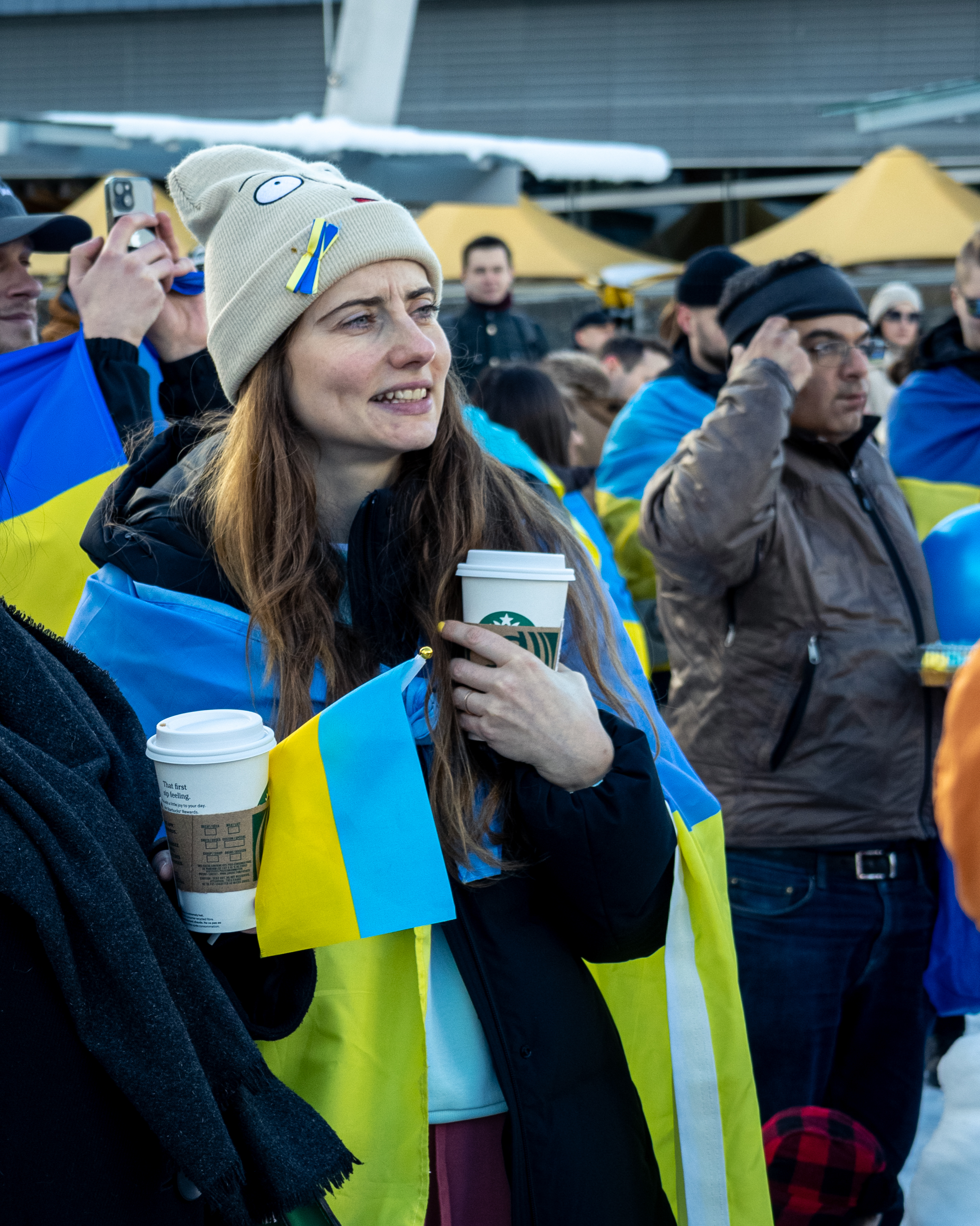 Rally in Vancouver on February 26th 2023 to support Ukraine