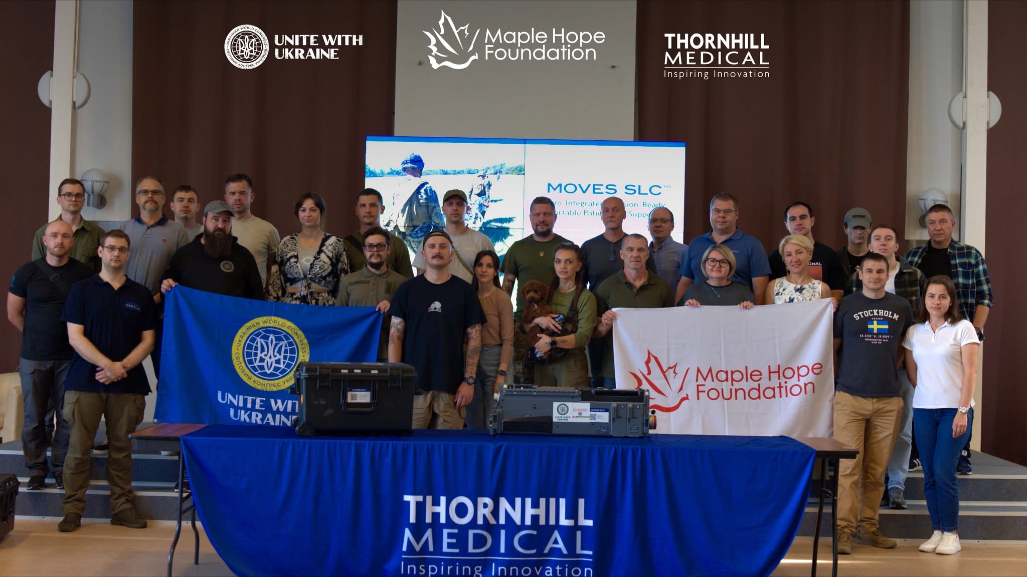 Maple Hope Foundation and the “Unite with Ukraine” initiative of the Ukrainian World Congress deliver 30 MOVES® SLC™ mobile life support systems to Ukraine’s defense forces