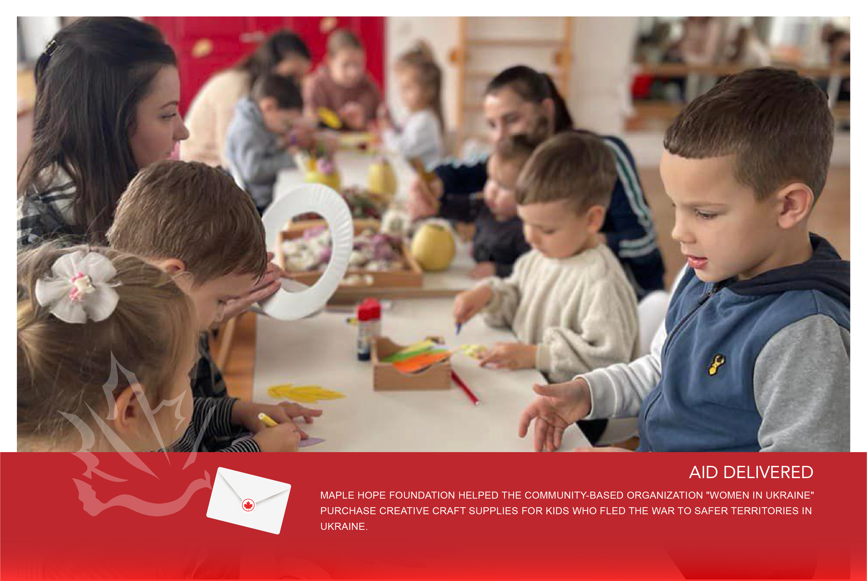 Creative craft supplies for Ukrainian kids